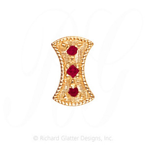 GS453 R - 14 Karat Gold Ruby Slide 